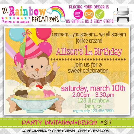 Banana Split Party Invitation 10