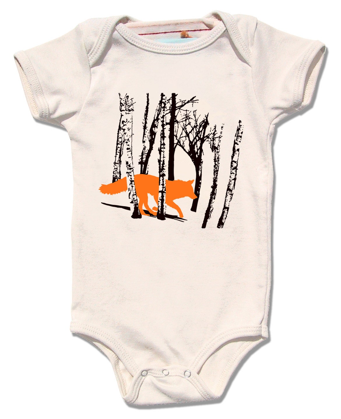 Fox Onesie Organic Cotton Baby Clothes Wolf Onesie Organic