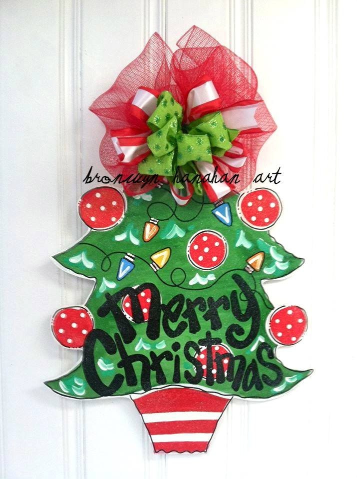 red green christmas tree door hanger bronwyn hanahan art red green christmas tree door hanger bronwyn hanahan art