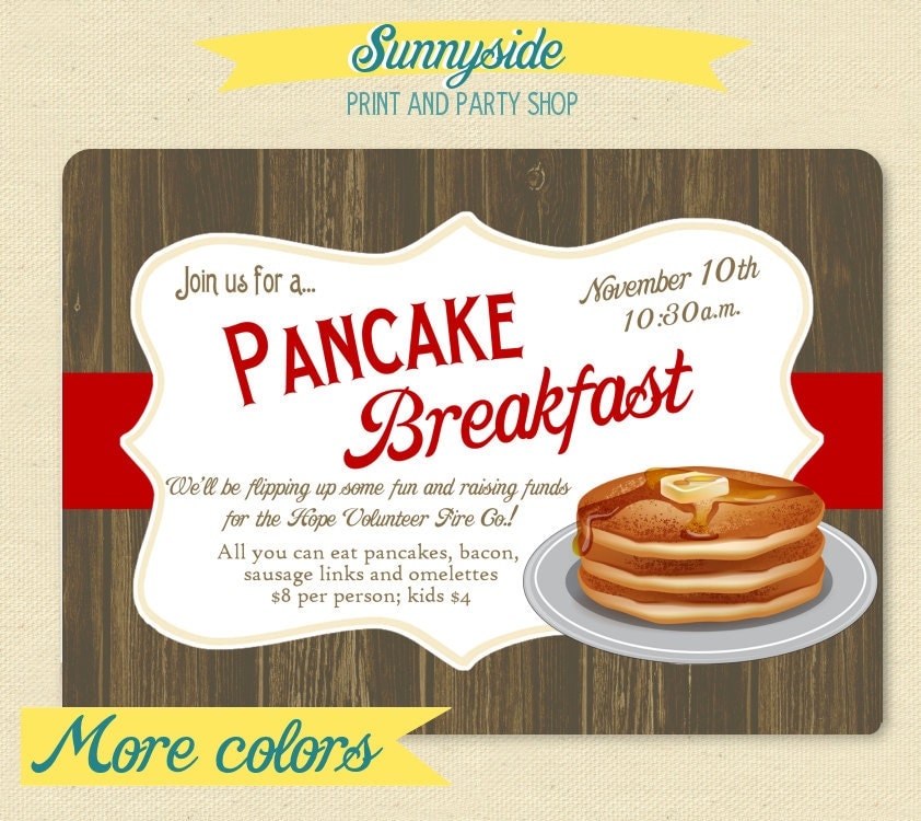 breakfast fundraiser flyer template