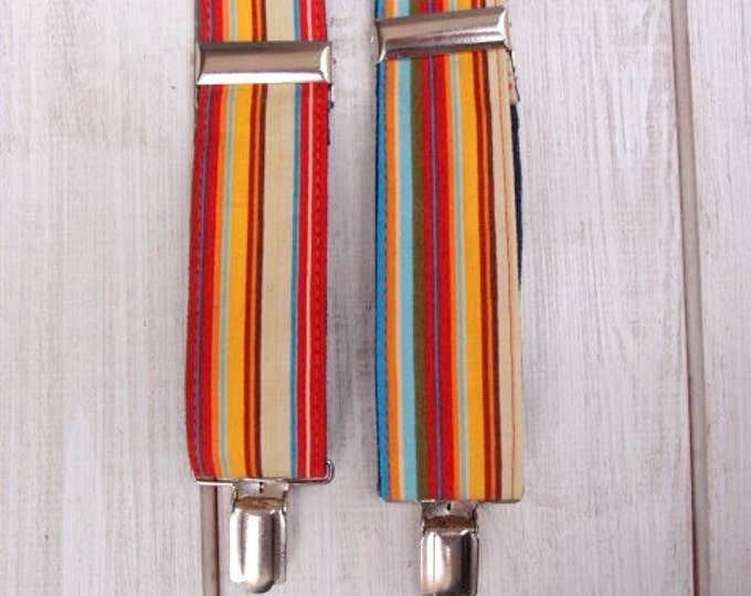 Rainbow Suspenders, Striped Womens Suspenders, Multicolored Womens Braces, gift for her, girlfriend gift, Birthday Gift, Valentines gift