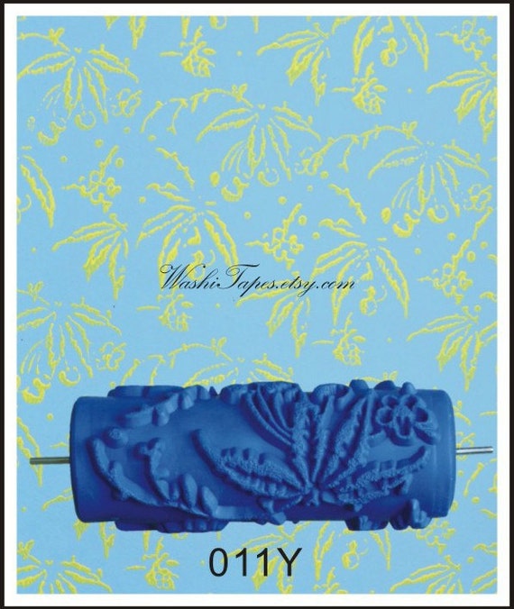 Patterned paint roller wall painting roller rubber stamp