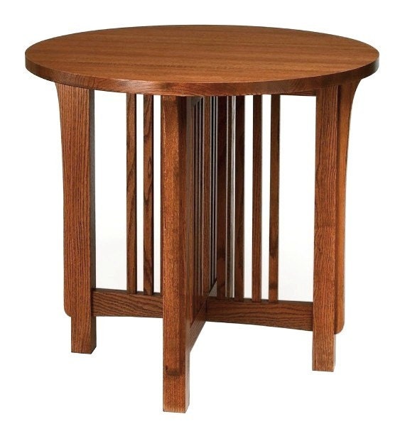 Mission Arts &amp; Crafts Stickley style Round End Table