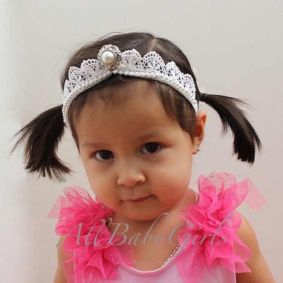 White Crown Baby Girl Crown Girl Tiara Lace Tiara