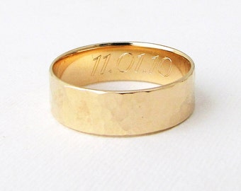 engraved gold wedding band mens gold wedding ring hammered mens gold ring 14k gold mens ring rustic wedding rings unique wedding bands - Mens Gold Wedding Ring engraved gold wedding band mens gold wedding ring hammered mens gold ring 14k gold mens ring rustic wedding rings unique wedding bands - Mens Gold Wedding Ring