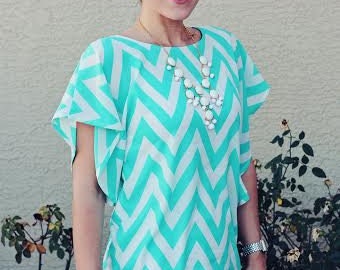 Lesley Flutter Top for Women Sewing PDF Pattern seamingly smitten, knit flutter top for women pdf sewing pattern instant download