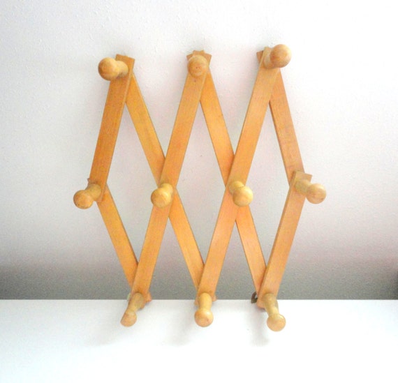 Wall Peg Hook Expandable Wood Accordion Wall Hooks In by KimBuilt