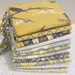 9 gray and yellow CLUTCHES, gift pouches, wedding, bridal, 2 pockets, handmade, bridesmaids,