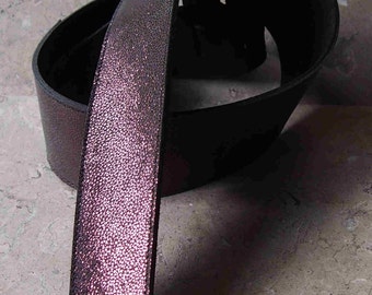 Shiny Plum Leather Guitar Strap