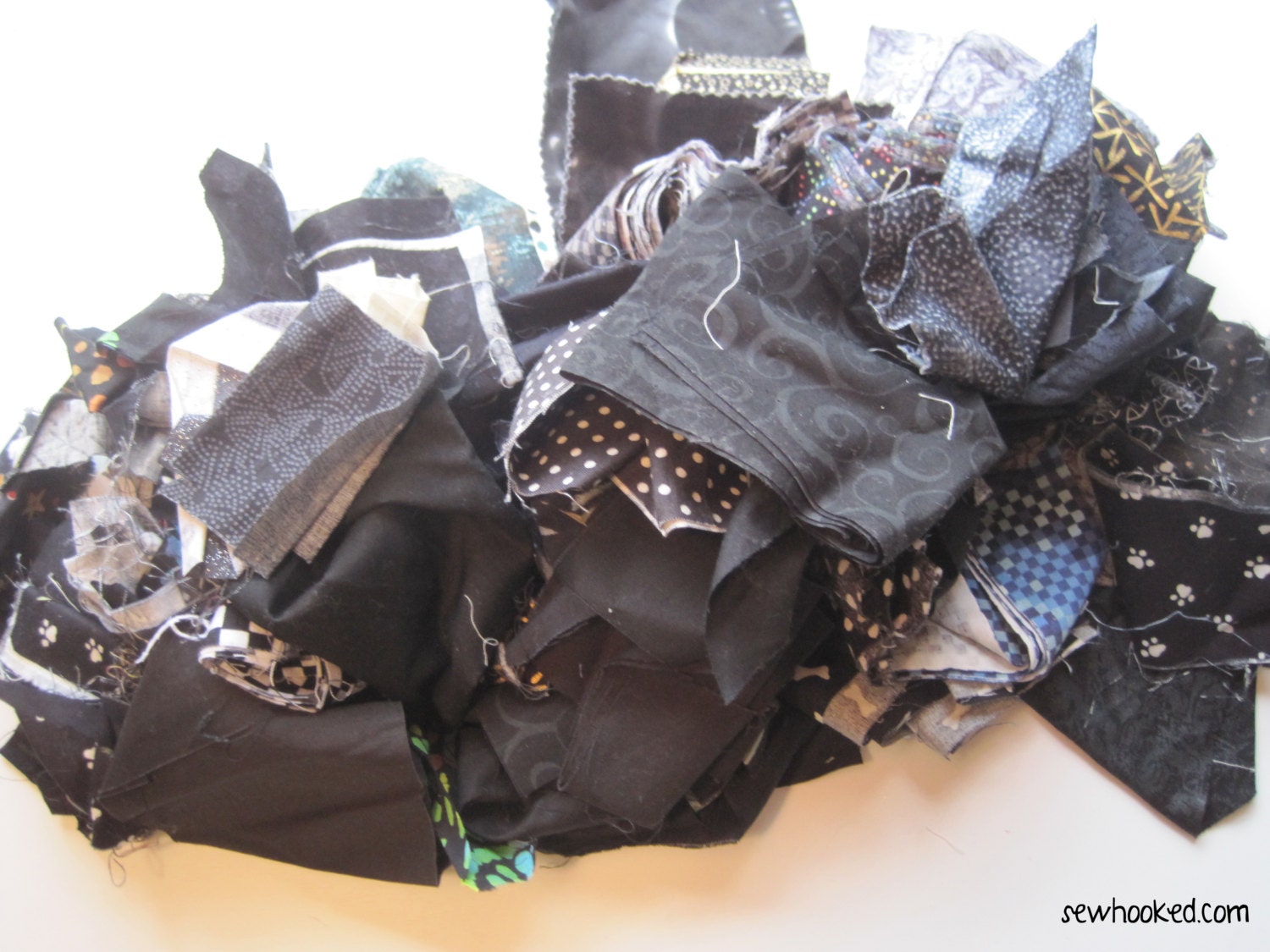 One Pound of Black Fabric perfect for Paper by