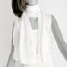 RESERVED - Ivory Silk Chiffon Scarf 100% Silk Chiffon 10mm Individually Hand Dyed One of a Kind.