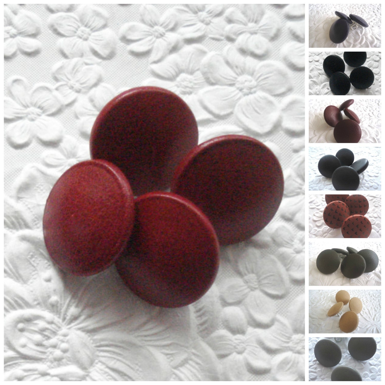 Leather upholstery buttons coat buttons by EmbellishedLife2