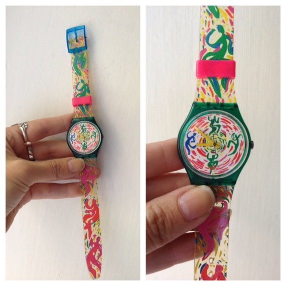 clear swatch watch from the 80s