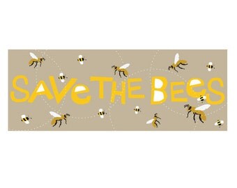 save the bees bumper sticker