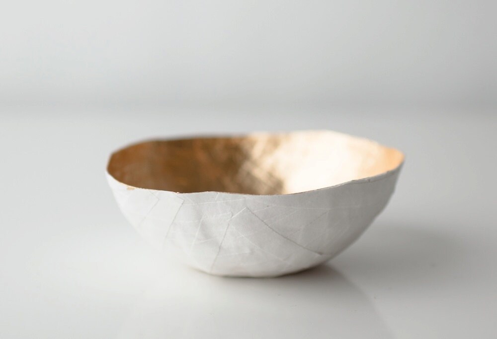 Small Gold Paper Bowl