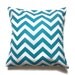 Decorative Pillow Cover Turquoise White Chevron Zigzag Toss Throw Accent Cover 16 inch
