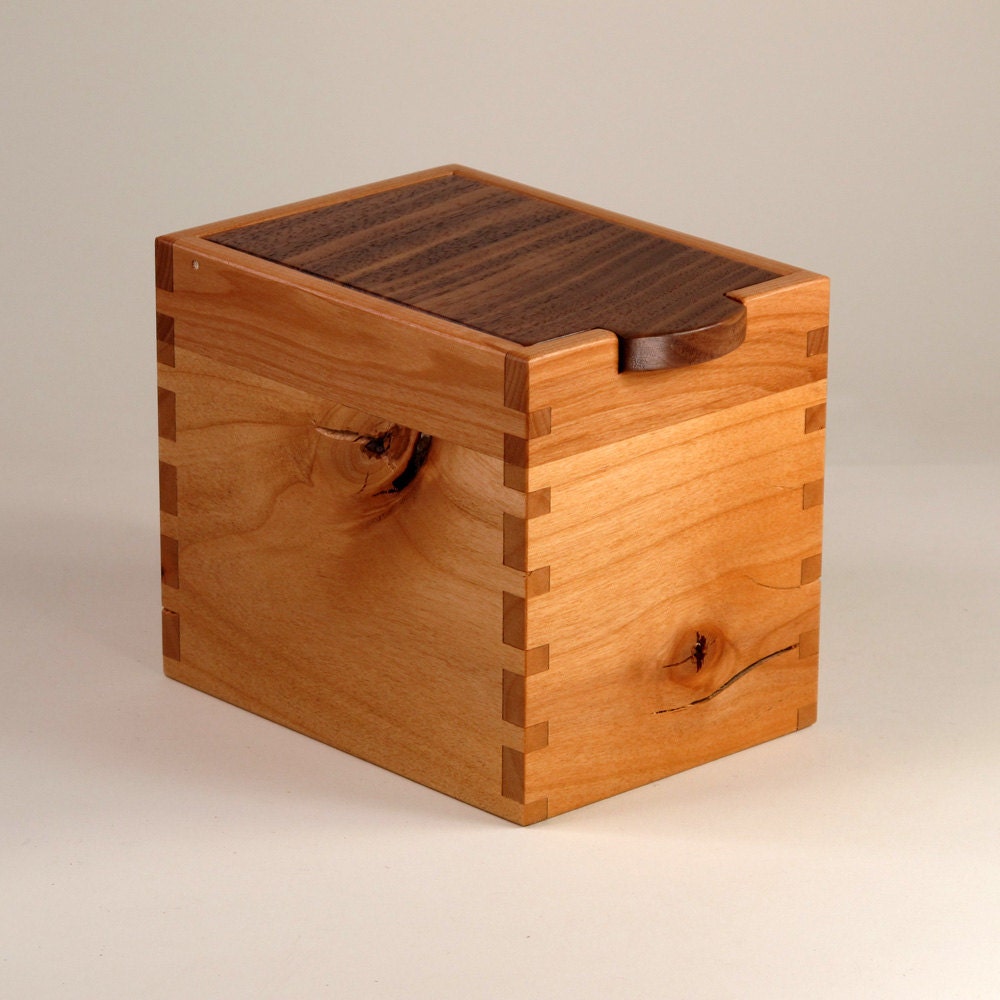 Handmade Wooden Box Black Walnut Knotty Cherry Maple