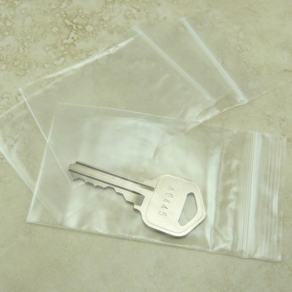 Zip plastic jewelry bags