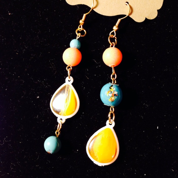 OKC Thunder bead earrings