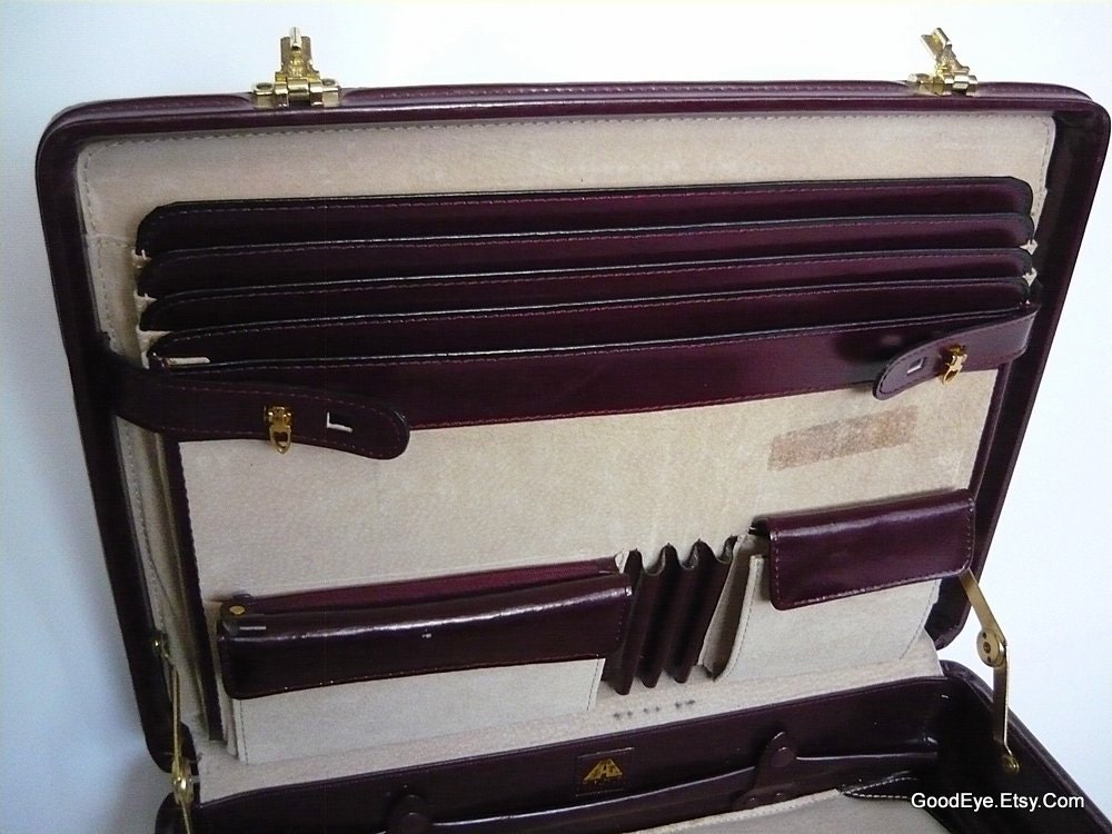 oxblood briefcase