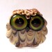 Reserved for Angel - Wide Eyed Lampwork Owl Bead