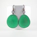 80's Teal Tagua Nut Eco Friendly Earrings with Free USA Shipping