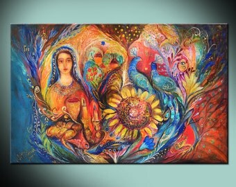 Signed canvas print Shabbat Queen Wall Art Canvas Giclee Wall Decor Art Home Decor Home & Living interior design Jewish art wall hangings