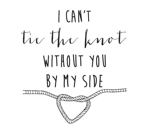 Decorative I can't tie the knot without you stamp Clear