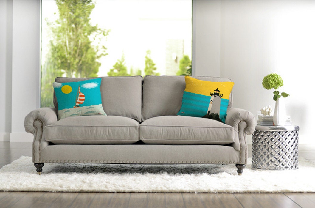 Boat Decorative throw pillow cover Contemporary by TheGretest