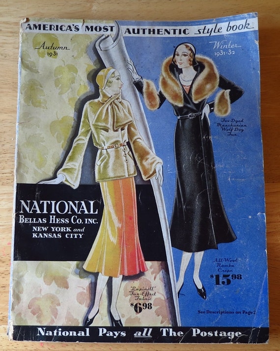 1931 National Bellas Hess Catalog over 300 pages of