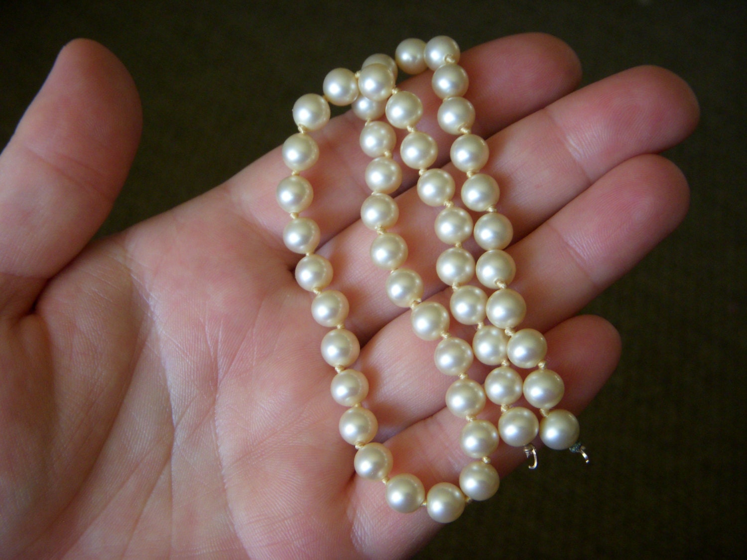 Vintage Japanese Faux Pearls Full Strand 7mm 15 Inches from