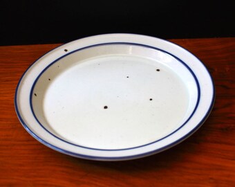 Dansk Blue Mist stoneware salad plate, 1970s Danish modern design.