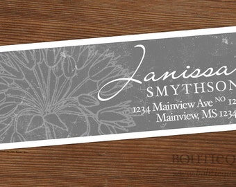 Personalized Return Address Label Sticker - Tabitha Rectangle