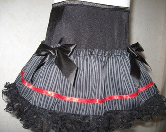 NEW Black,Grey,Red Pinstriped Mourning Skirt,Punk-All sizes,Goth,Rock,Lolita,Emo sequoia