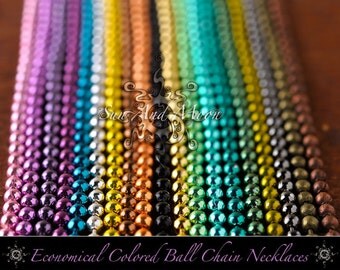 Wholesale Ball Chain Necklaces - 10pcs - Buy More or Less - Many colors and finishes to choose from. Mix And Match