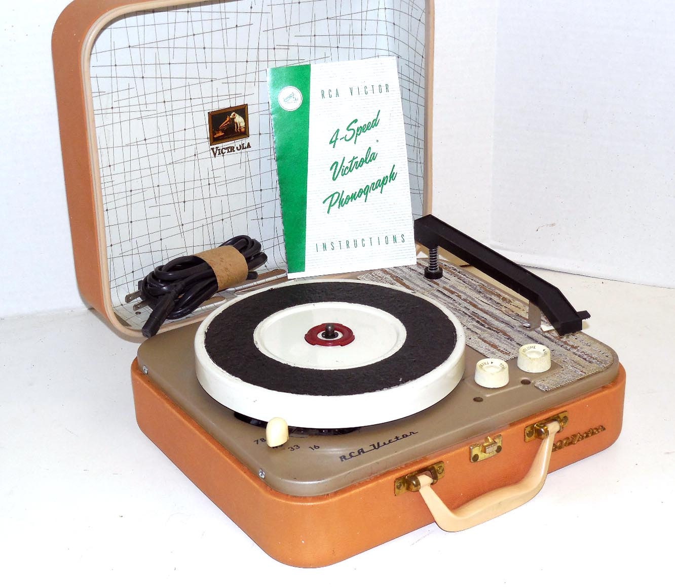 Vintage RCA Portable Record Player Refurbished w Warranty