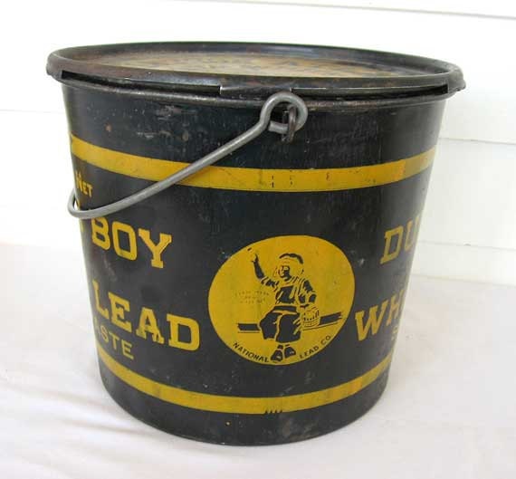 1940 Vintage Dutch Boy White Lead Paint Big by kelleystreetvintage