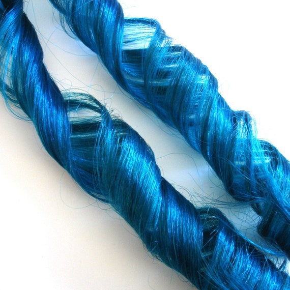 Blue Hair Extensions Atomic Turquoise Aqua ClipIn Fake Hair wigs