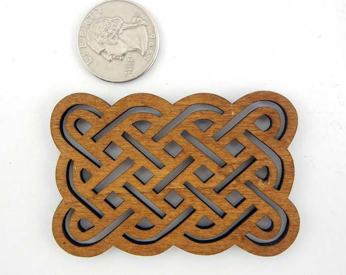 Rectangular Wood Celtic Style Cut-out Connector