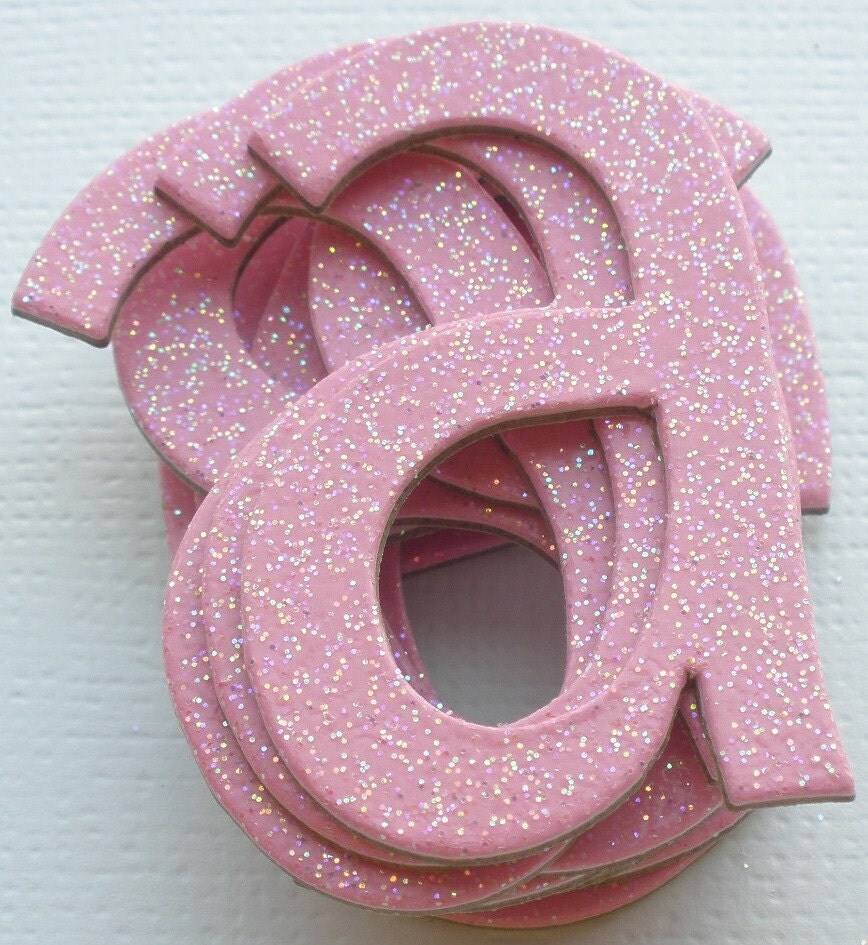 GLiTTER Chipboard Alphabet Letters Lowercase Simple Font