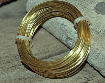 10 g YELLOW Brass Round Wire - Dead Soft Temper