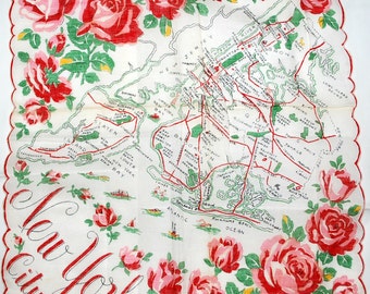 Vintage New York City Souvenir Handkerchief