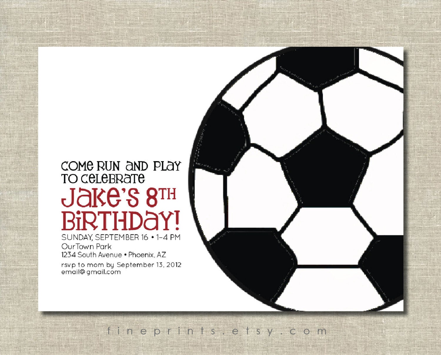 Soccer Party Invitations 9