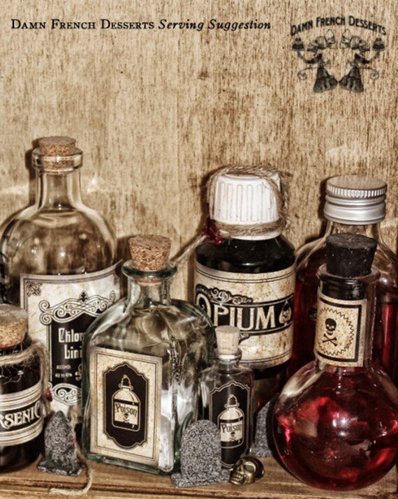 Poison Stickers Skeletons Labels Victorian 8 by damnfrenchdesserts