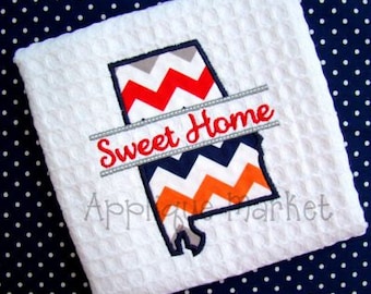 Machine Embroidery Design Applique Alabama Split State INSTANT DOWNLOAD