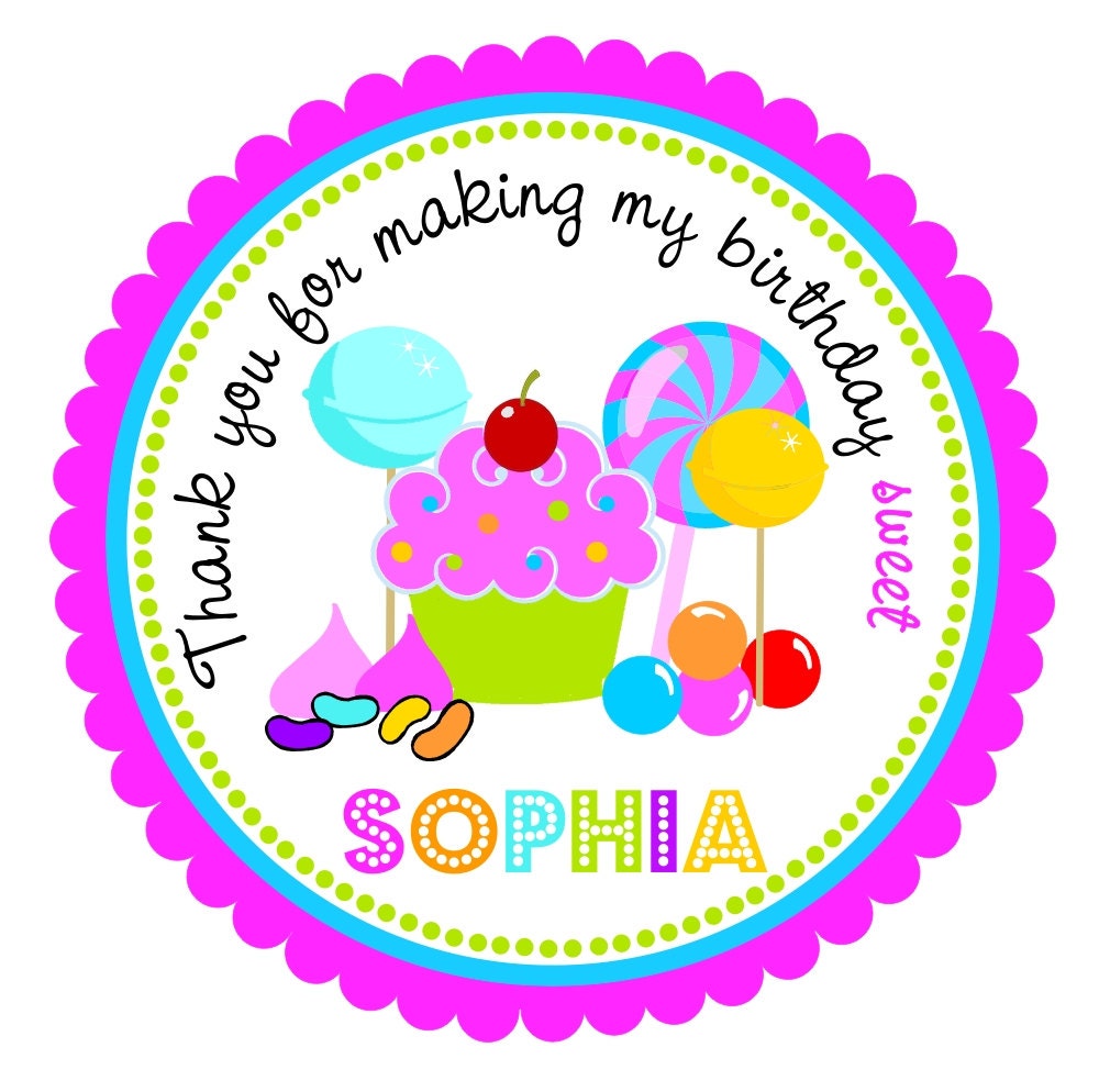 Candyland Stickers Sweet Shoppe Personalized Labels