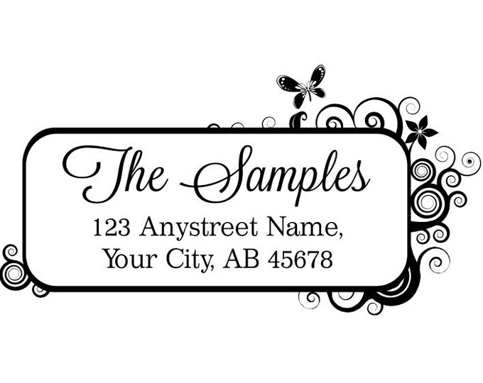 Personalized Self Inking Return Address Stamp - self inking address stamp - Custom Rubber Stamp R162