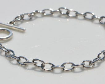 1 Stainless Steel Charm Bracelet with Toggle Clasp C806