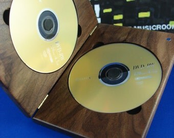 DVDCase,Walnut,DoubleDVDCase,DVD,CD,Wood,Engraved,PersonalizedEngraving