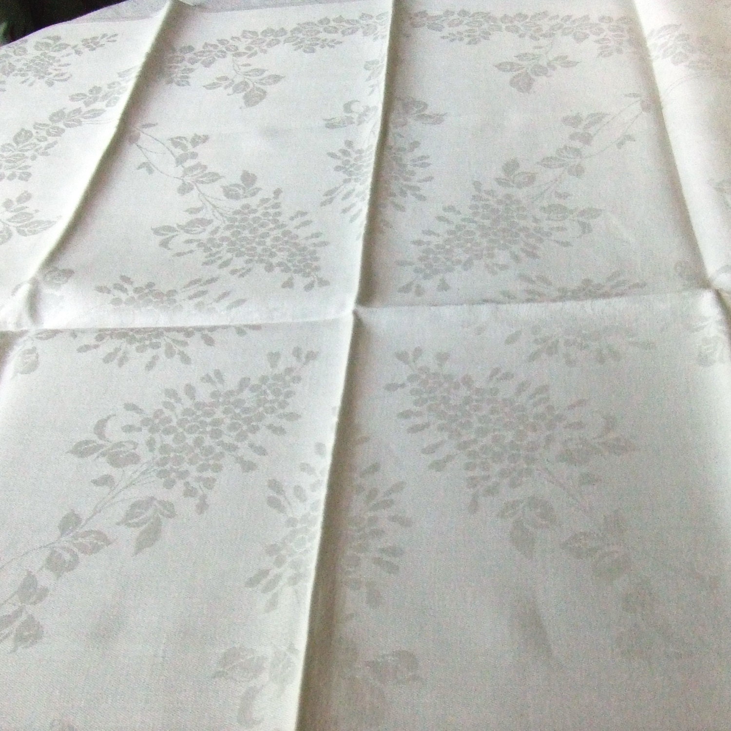 6 LINEN Damask Napkins 25 inches by LinensandThings on Etsy